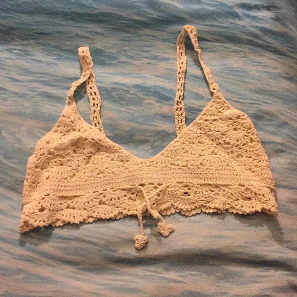 Crotchet Crop Bra Top Size M/L Urban Outfitters